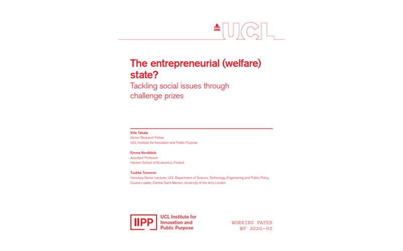 IIPP Working Paper 2020-02: The Entrepreneurial (Welfare) State?