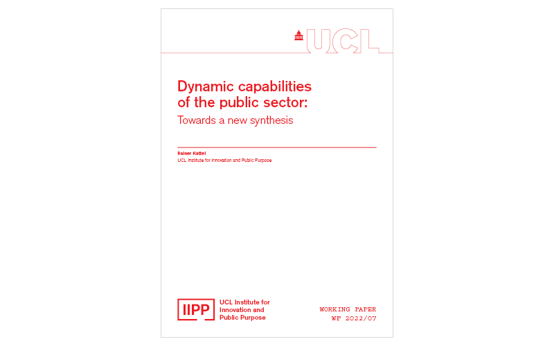 Dynamic capabilities of the public sector:towards a new synthesis