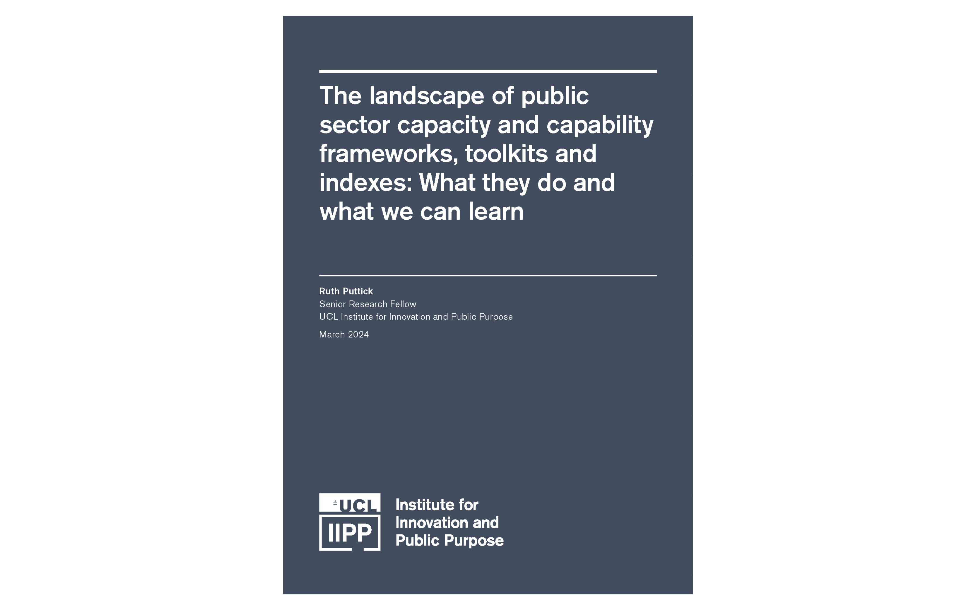 The landscape of public sector capacity and capability frameworks, toolkits and indexes: What they do and what we can learn