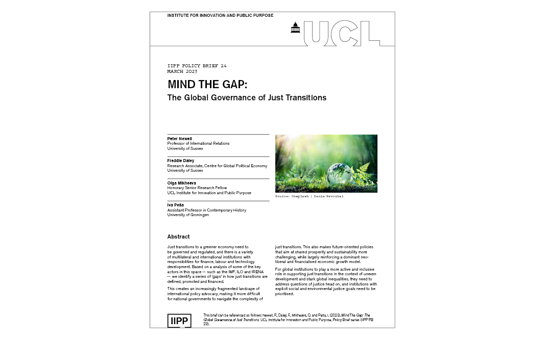Mind The Gap: The Global Governance of Just Transitions Thumbnail