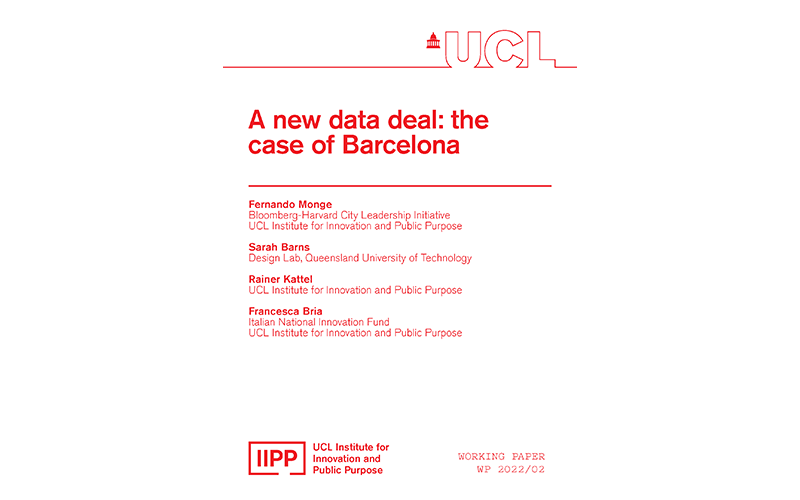 The front cover of the report A new Data Deal