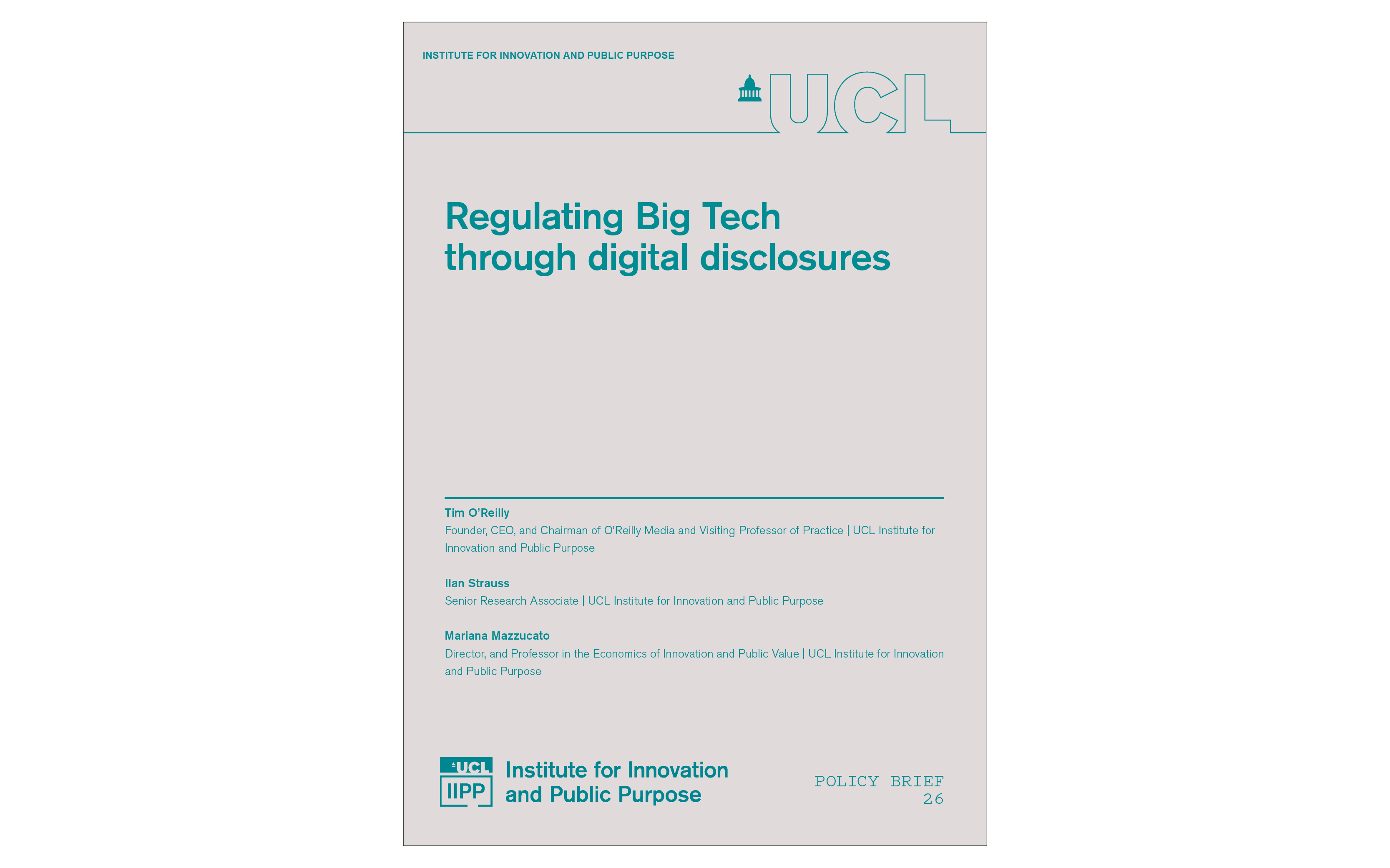 Big tech disclosures