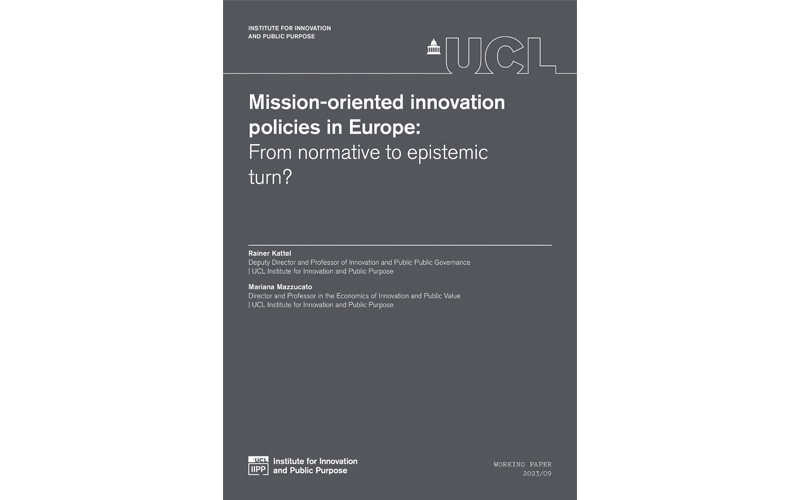 Mission-oriented innovation policies in Europe: From normative to epistemic turn? Thumbnail