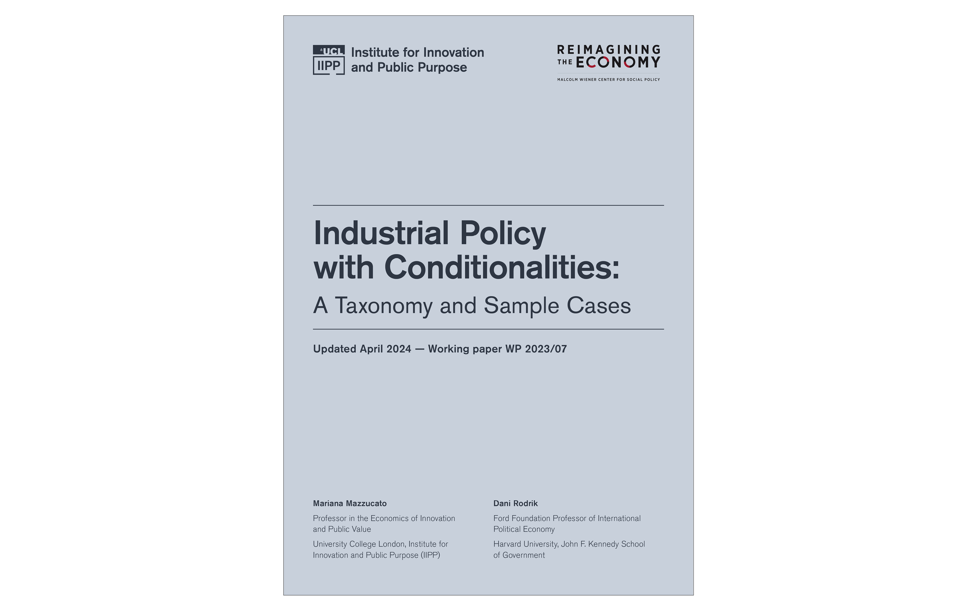 Industrial Policy with Conditionalities