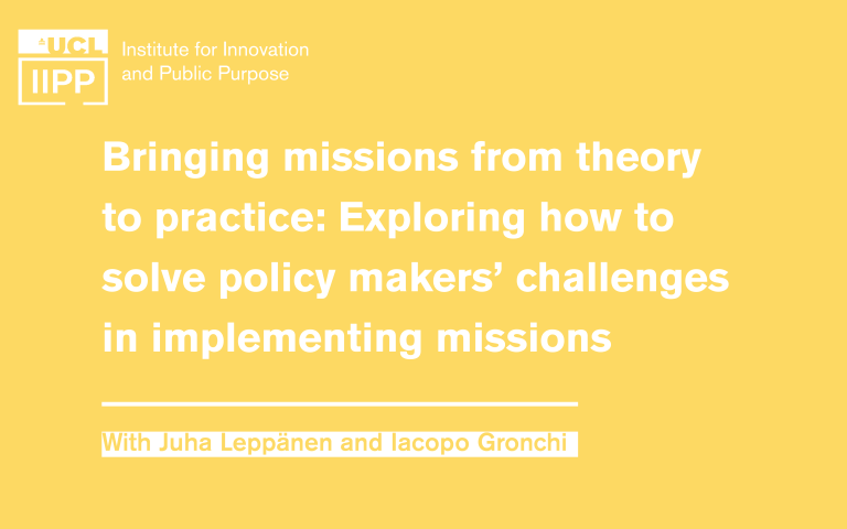  Bringing missions from theory to practice