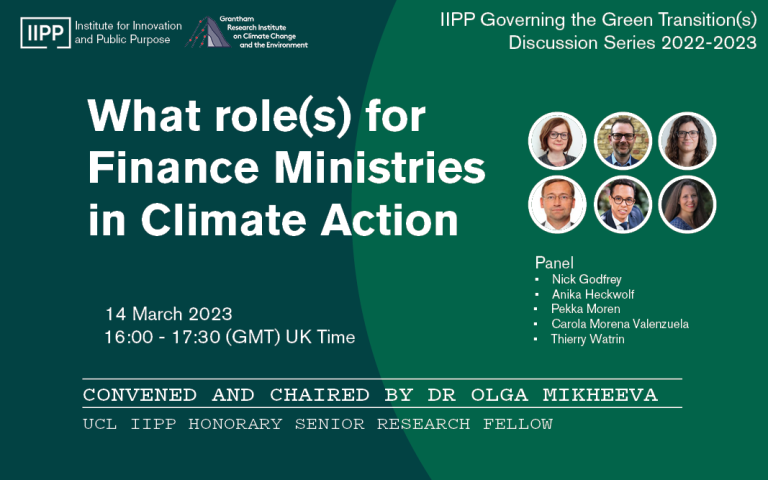 What role(s) for Finance Ministries in Climate Action?