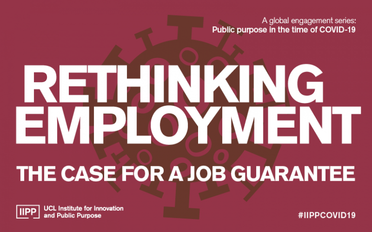 IIPP COVID-19 Event Series Rethinking Unemployment
