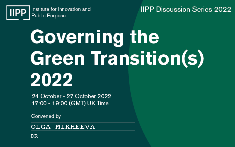 Governing the Green Transition(s) 2022