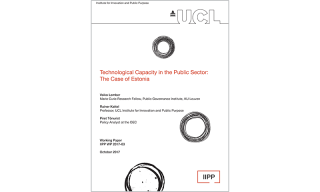 Technological Capacity in Public Sector: The Case of Estonia