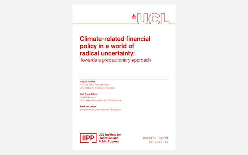 Climate-related financial policy in a world of radical uncertainty: 
