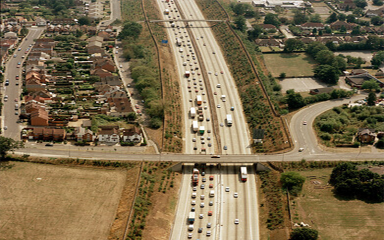 aerial view of m25