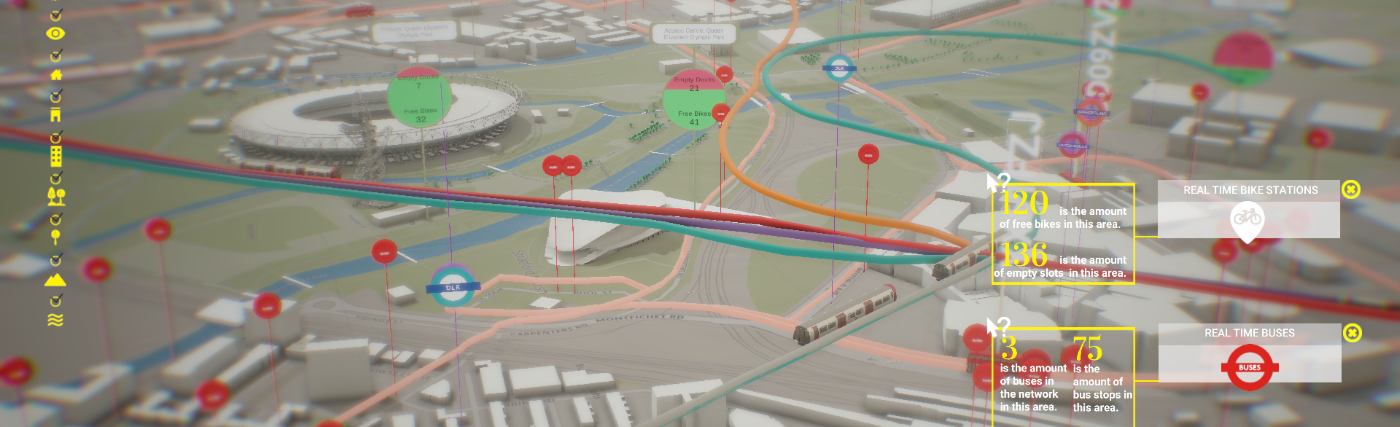 Digital Twin model of Queen Elizabeth Park with realtime data