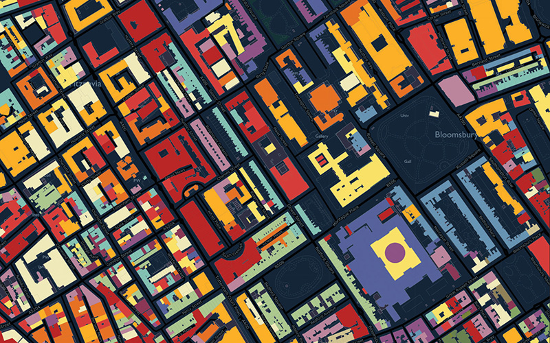 Colourful map of London