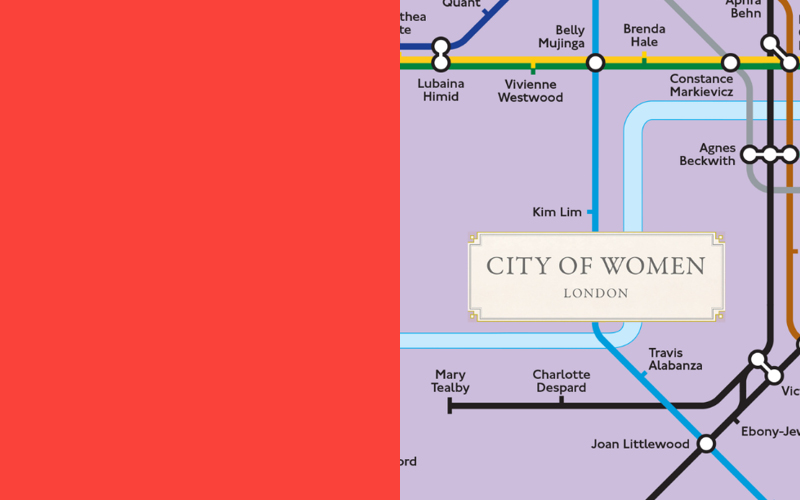 graphic showing City of Women Tube map