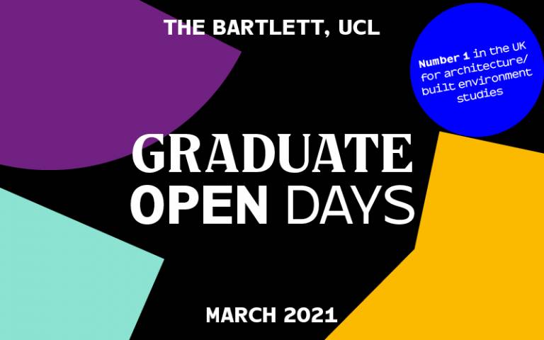 Bartlett Graduate Open Days, March 2021