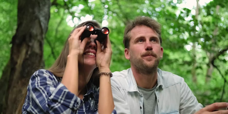 birdwatchers with binoculars