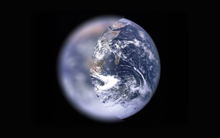 Earth from space blur
