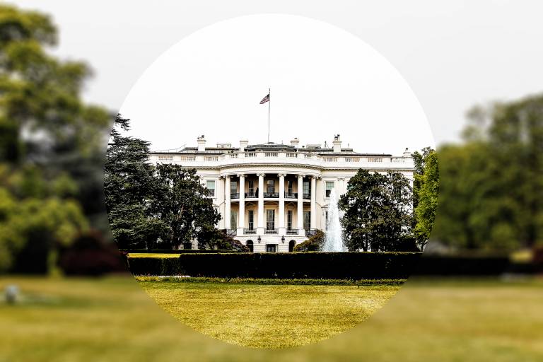 white house blurred