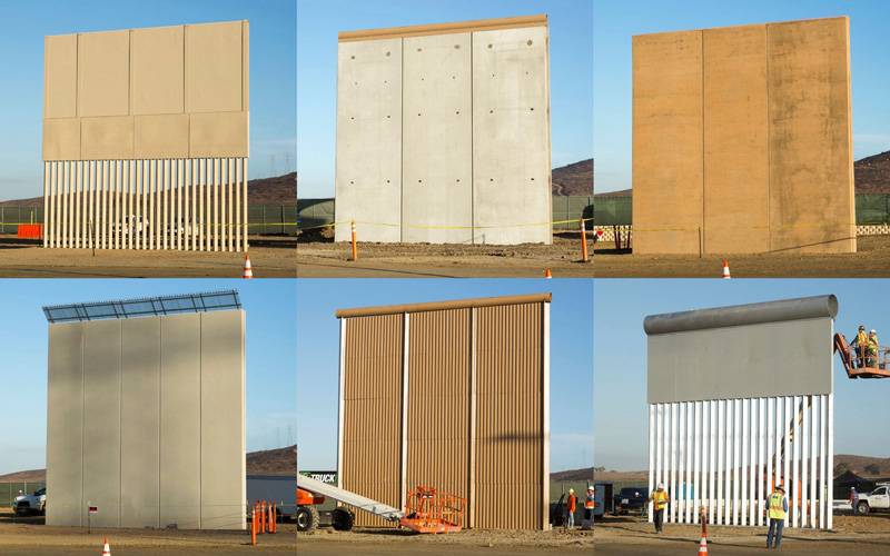 U.S.—Mexico Border Wall Prototype Construction. Source: U.S. Customs and Border Protection, 2017