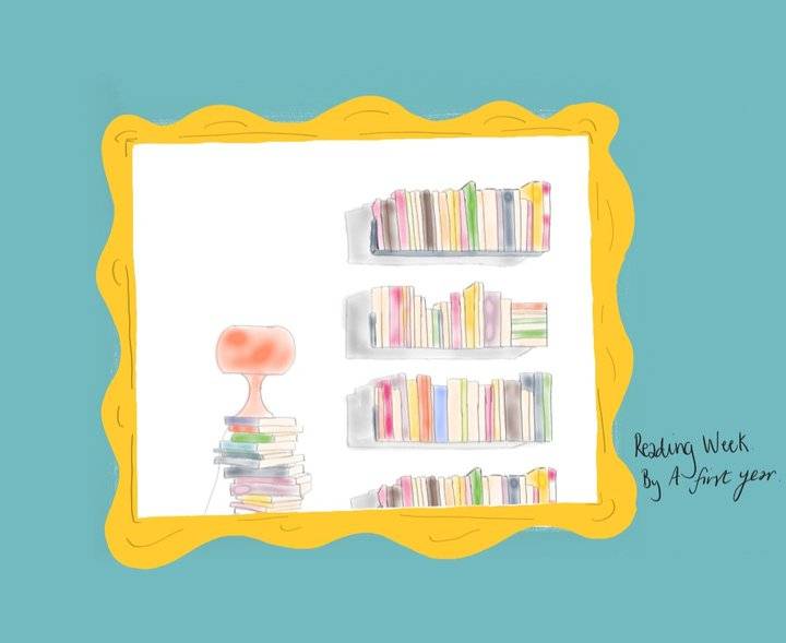 illustration of bookshelf