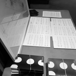 Sheet music and other items from the Time | Making | Space event at the Royal Academy