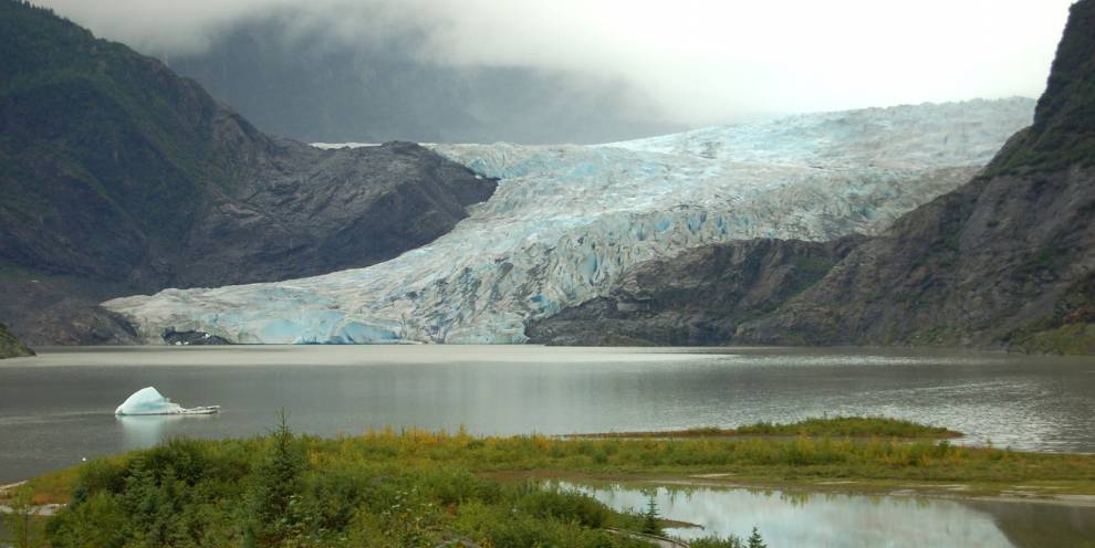 receding glacier in Alaska