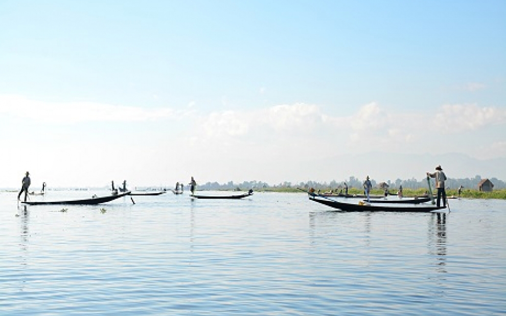 Traditional boats on the water