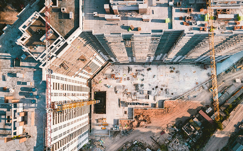 bird's eye view photography of high-rise building