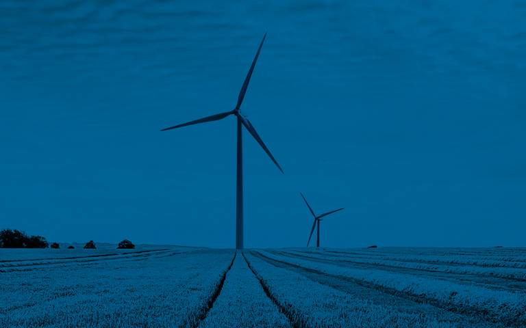 ISR annual review cover - wind turbine in field