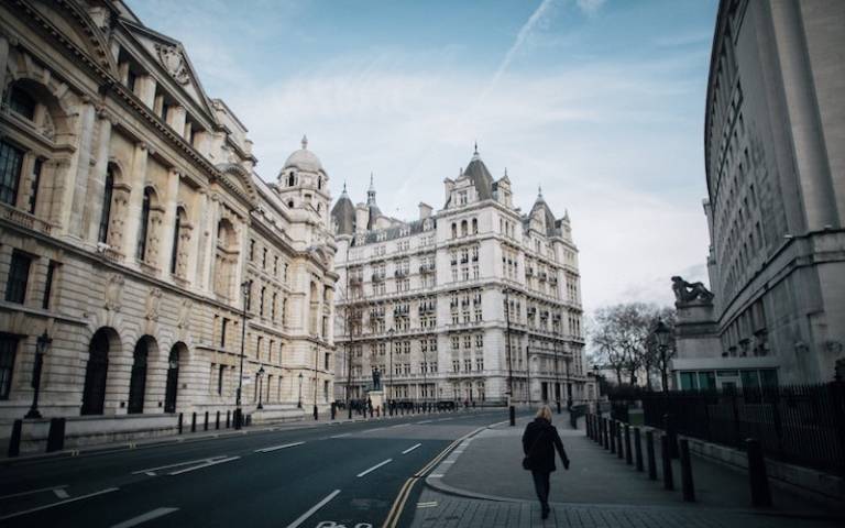 Photo of street in Whitehall in London