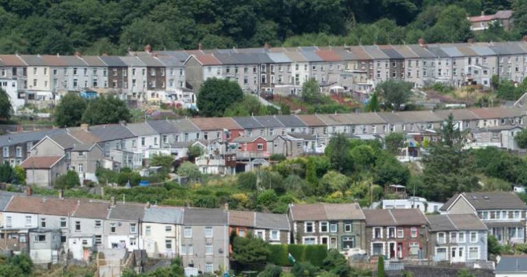 Terraced houses in Wales