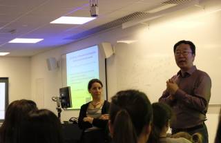 Froso Argyri and Li Wei speaking at the UCL Festival of Culture