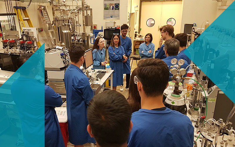 Biochemical Engineering pilot plant tour at open day