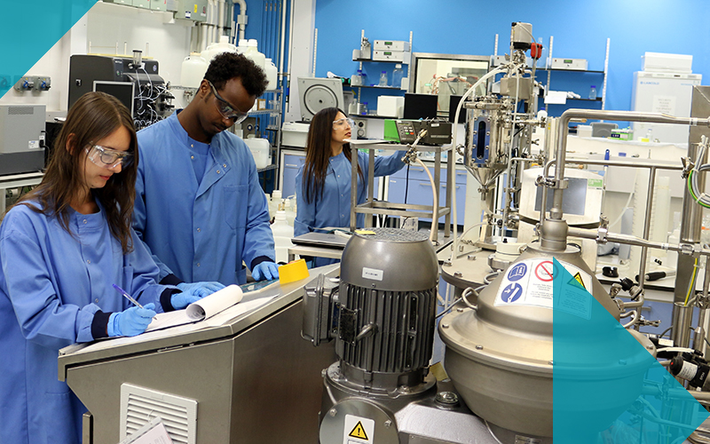 Biochemical Engineering students in the bioprocessing pilot plant