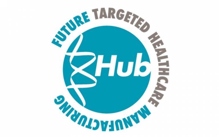 Future targeted healthcare manufacturing hub logo