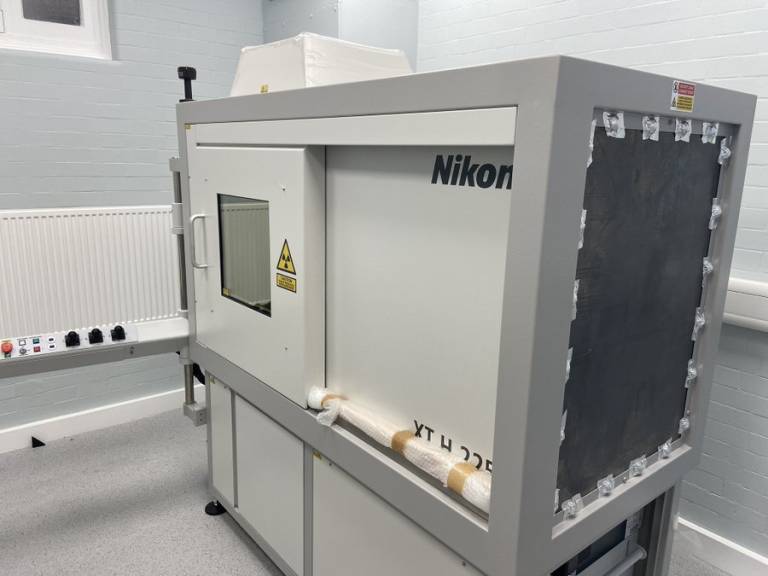 Photo of Nikon XT H 225 CT Scanner in situ in UCL's CIA