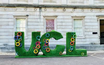The UCL letters on the main quad