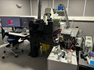 Photo of Biosciences Imaging Scanner - Leica SP8 upright point scanning confocal with multiphoton (MP_opo)