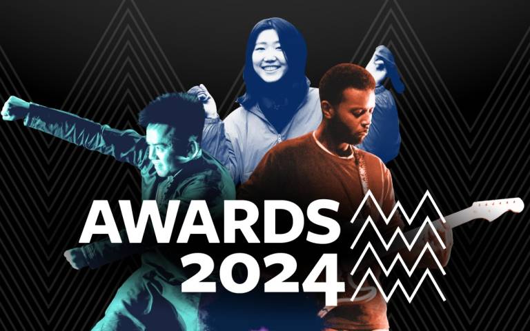 Collage of three students overlaid with the Awards 24 logo