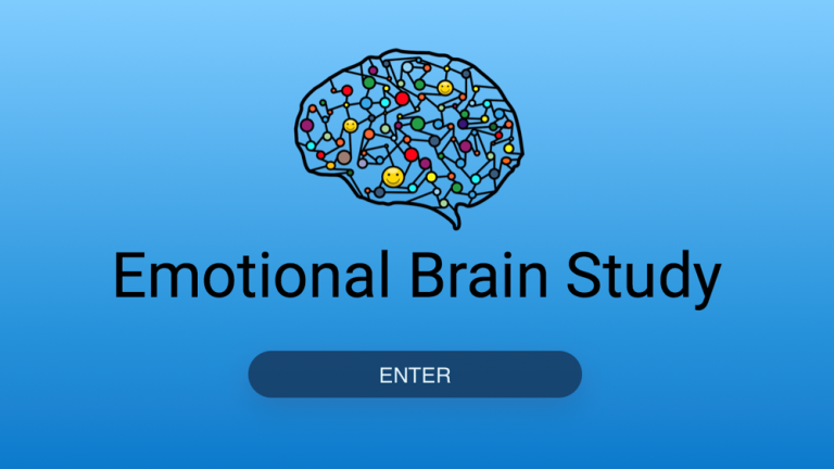 First page of Emotional Brain Study app