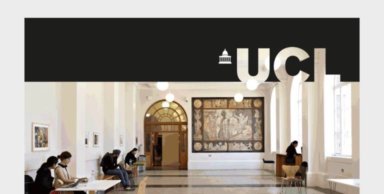 UCL black banner with image background