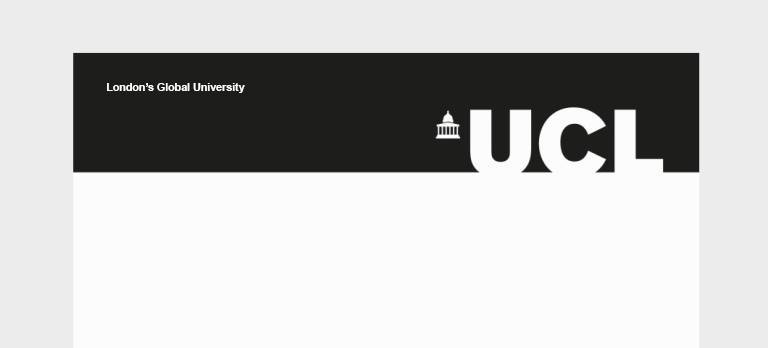UCL banner - Londons Global University