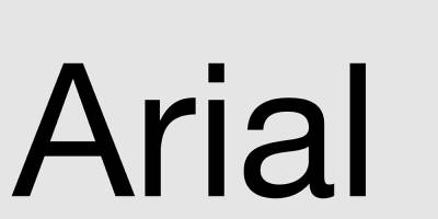 Arial as primary typeface