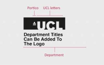 UCL logo department strapline format