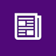 icon printed document - purple square