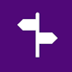 icon signpost - purple square