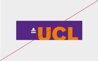 UCL logo - Don't infill the UCL letters