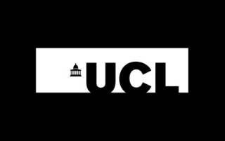 UCL logo - white on black