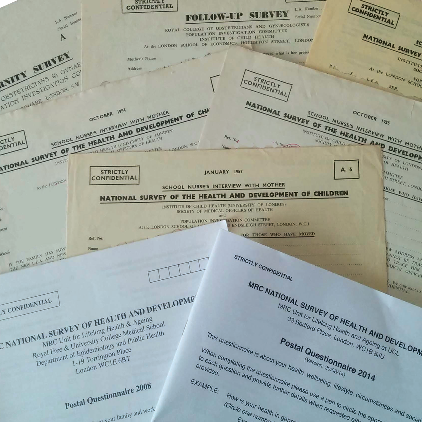 NSHD Questionnaires from various years