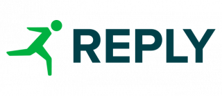 Logo for the company "Reply".